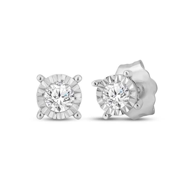 Main Image 3 of Radiant Reflections Round-Cut Diamond Solitaire Gift Set 1/4 ct tw Sterling Silver (J/I3)
