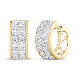 KAY Lab-Grown Diamonds Men's Huggie Hoop Earrings 1 ct tw 10K Yellow Gold