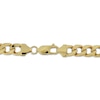 Thumbnail Image 3 of 7mm Curb Chain Necklace Hollow 10K Yellow Gold 22"