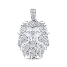 KAY Lab-Grown Diamonds Men's Lion Charm 1-5/8 ct tw Sterling Silver