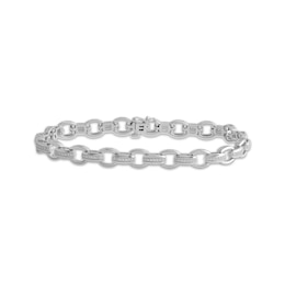 Diamond Link Bracelet 1/2 ct tw Sterling Silver 7.5"