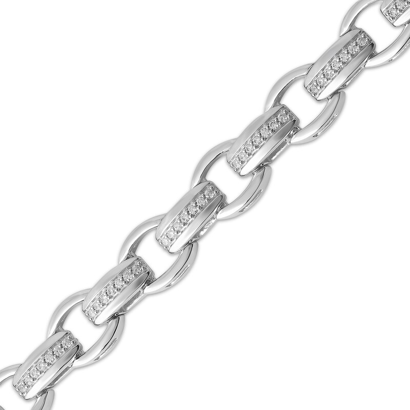 Main Image 2 of Diamond Link Bracelet 1/2 ct tw Sterling Silver 7.5"