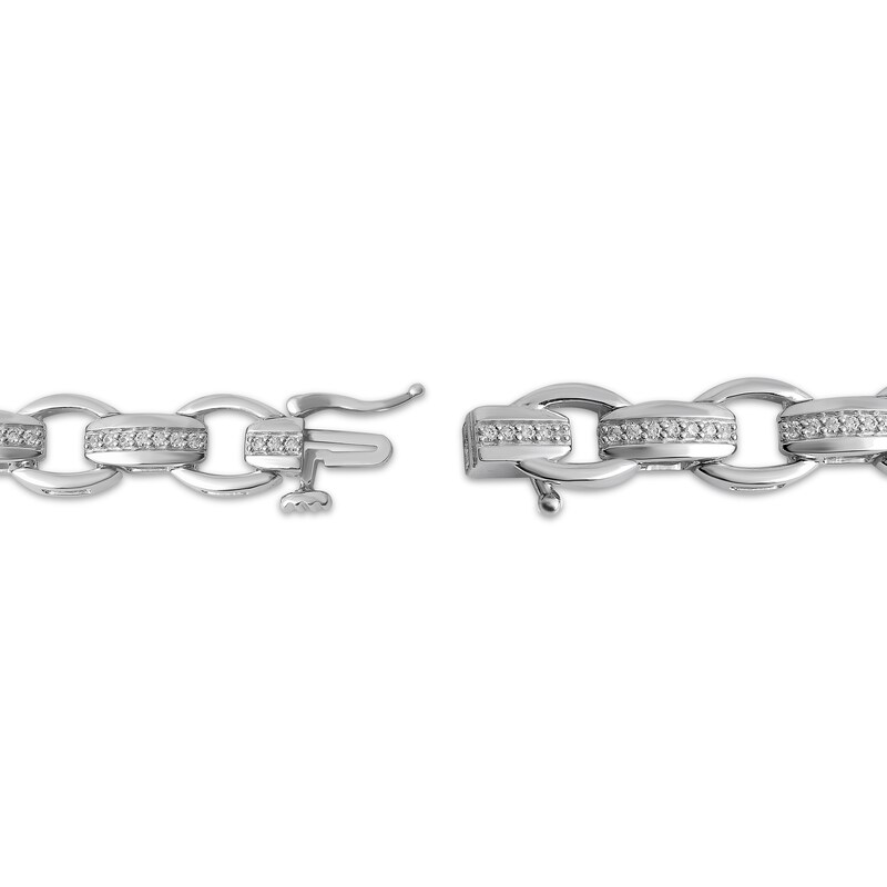 Main Image 3 of Diamond Link Bracelet 1/2 ct tw Sterling Silver 7.5"