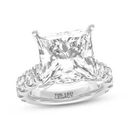 THE LEO Legacy Lab-Grown Diamond Princess-Cut Diamond Engagement Ring 12 ct tw 14K White Gold