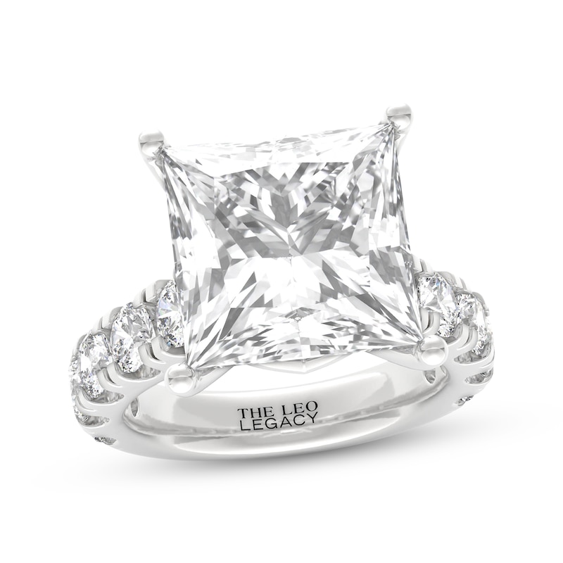 Main Image 1 of THE LEO Legacy Lab-Grown Diamond Princess-Cut Diamond Engagement Ring 12 ct tw 14K White Gold
