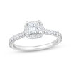 Thumbnail Image 1 of Adore Lab-Grown Diamonds Princess-Cut Halo Engagement Ring 7/8 ct tw 14K White Gold