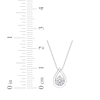 Thumbnail Image 4 of Diamond Solitaire Teardrop Frame Necklace 1/3 ct tw 10K White Gold 18" (I/I2)