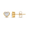 Thumbnail Image 1 of Radiant Reflections Round-Cut Diamond Heart-Shaped Solitaire Stud Earrings 1/6 ct tw 10K Yellow Gold (J/I3)