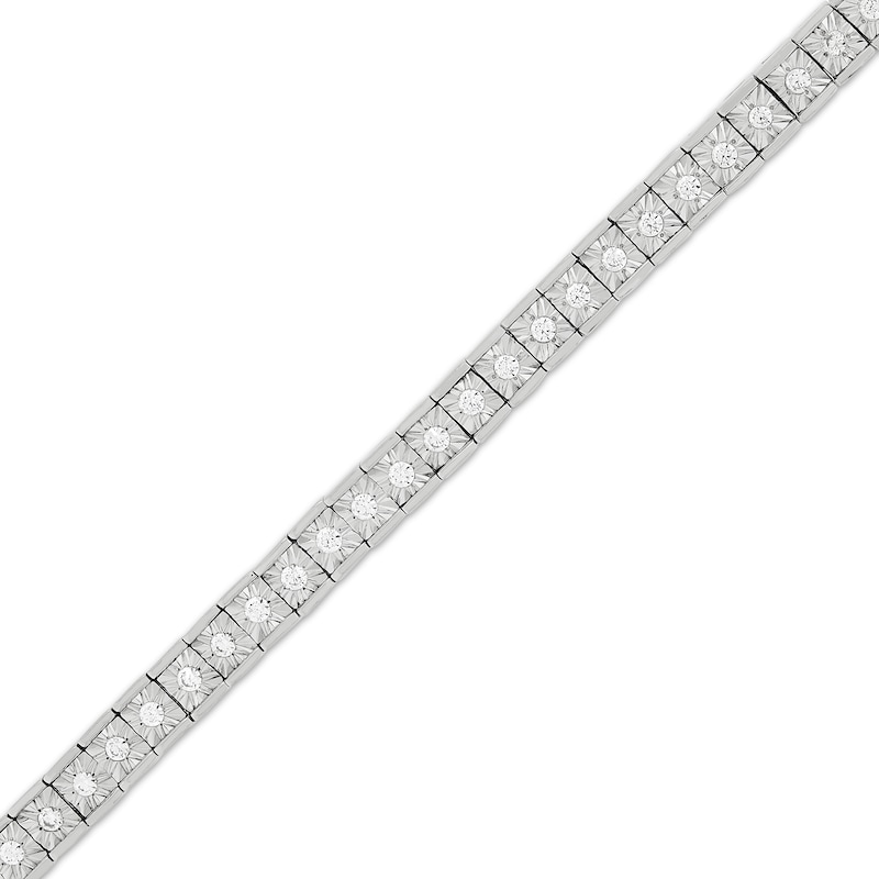 Main Image 2 of KAY Lab-Grown Diamonds Men's Tennis Necklace 3 ct tw Sterling Silver 22"