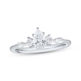 Adore Lab-Grown Diamonds Pear-Shaped Engagement Ring 3/4 ct tw 14K White Gold