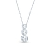 Thumbnail Image 2 of KAY Lab-Grown Diamonds Seamless Graduated Three-Stone Drop Necklace 2 ct tw 14K White Gold 18"