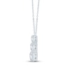 Thumbnail Image 3 of KAY Lab-Grown Diamonds Seamless Graduated Three-Stone Drop Necklace 2 ct tw 14K White Gold 18"