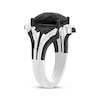 Thumbnail Image 2 of Disney Treasures The Nightmare Before Christmas Cushion-Cut Black Onyx & Diamond Ring 1/10 ct tw Sterling Silver