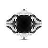 Thumbnail Image 4 of Disney Treasures The Nightmare Before Christmas Cushion-Cut Black Onyx & Diamond Ring 1/10 ct tw Sterling Silver