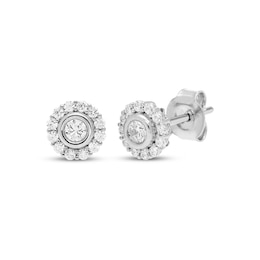 KAY Lab-Grown Diamonds Halo Stud Earrings 1/3 ct tw 10K White Gold