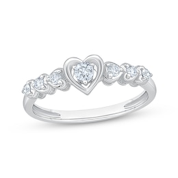 KAY Lab-Grown Diamonds Heart Promise Ring 1/5 ct tw Sterling Silver