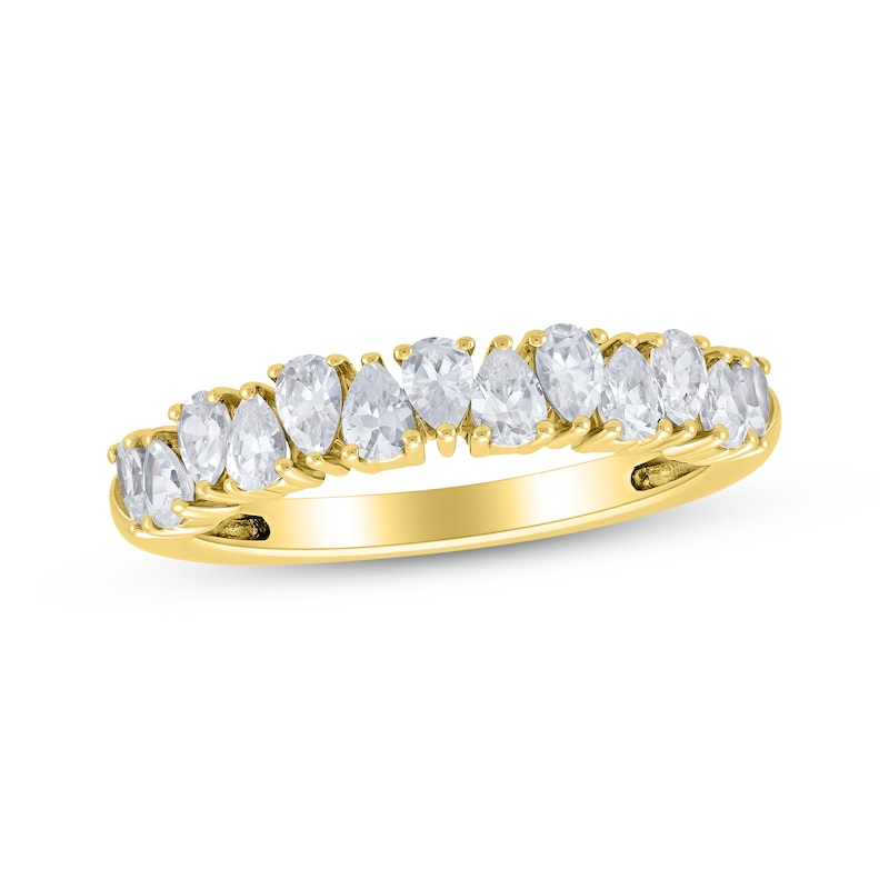 Pear-Shaped Diamond Anniversary Band 3/4 ct tw 14K Yellow Gold