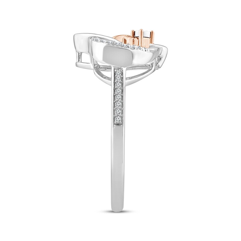 XO from KAY Round-Cut Diamond Heart Ring 1/15 ct tw Sterling Silver & 10K Rose Gold