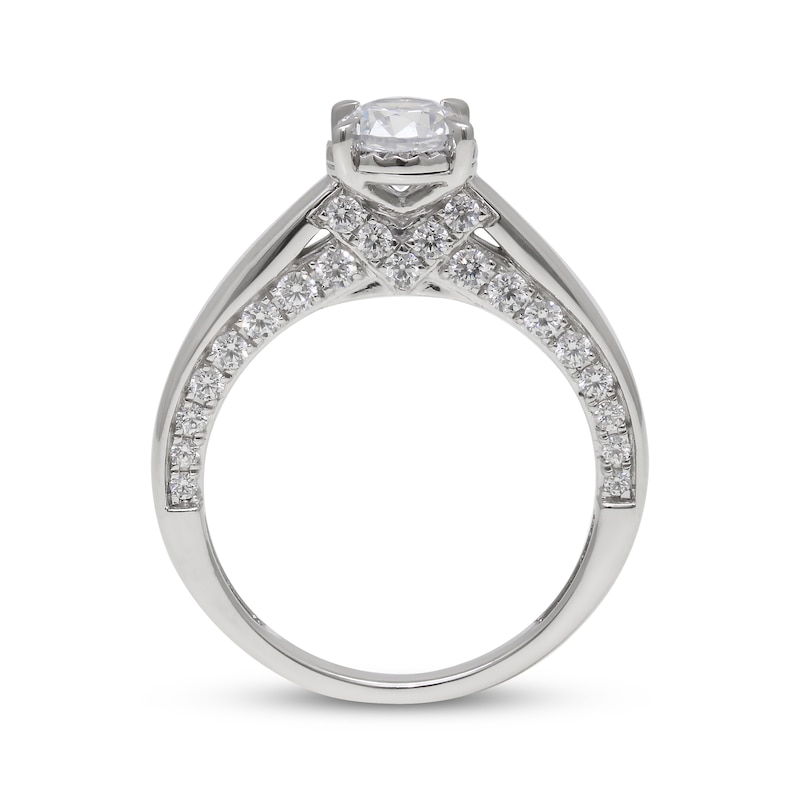 Diamond Pave Ring with 1.00 Carat TW Diamond in 10kt White Gold