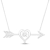 Thumbnail Image 1 of Unstoppable Love Diamond Arrow Necklace 1/8 ct tw 10K White Gold 19"