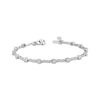 Thumbnail Image 1 of Diamond Wavy Link Bracelet 1/2 ct tw Sterling Silver 7"