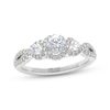 Thumbnail Image 1 of THE LEO Prisma Diamond Round-Cut Three-Stone Engagement Ring 3/4 ct tw 14K White Gold
