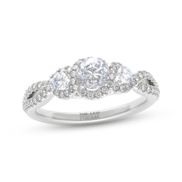THE LEO Prisma Diamond Round-Cut Three-Stone Engagement Ring 3/4 ct tw 14K White Gold