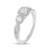 Thumbnail Image 2 of THE LEO Prisma Diamond Round-Cut Three-Stone Engagement Ring 3/4 ct tw 14K White Gold
