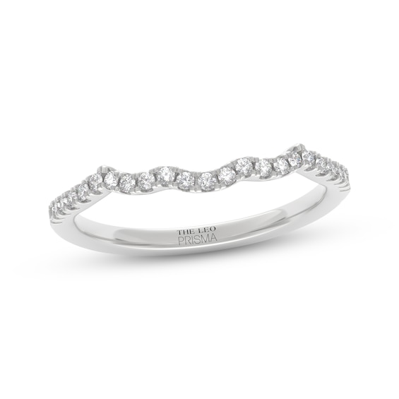 THE LEO Prisma Diamond Contour Wedding Band 1/5 ct tw 14K White Gold