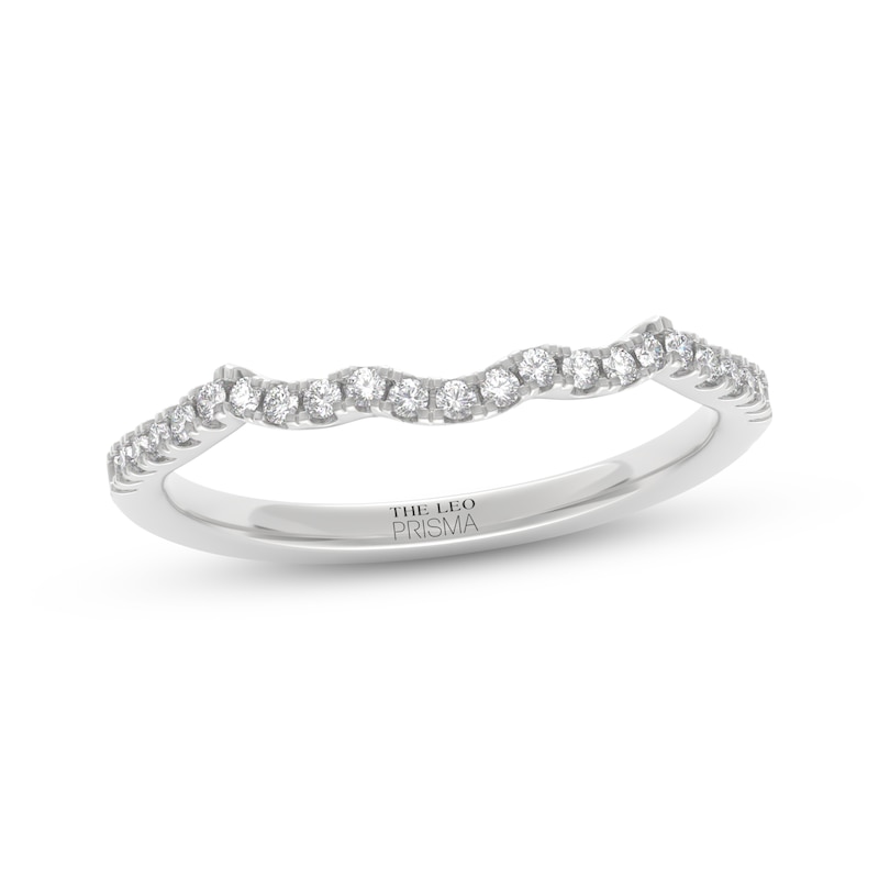 Main Image 1 of THE LEO Prisma Diamond Contour Wedding Band 1/5 ct tw 14K White Gold