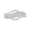 Thumbnail Image 4 of Diamond Wave Ring 1/6 ct tw Sterling Silver