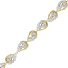 Thumbnail Image 2 of Love Ignited Diamond Flame Link Bracelet 3/4 ct tw 10K Two-Tone Gold 7"