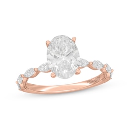 Neil Lane Artistry Oval-Cut Lab-Grown Diamond Engagement Ring 2-5/8 ct tw 14K Rose Gold