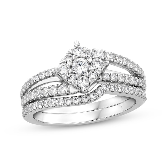 Adore Multi-Diamond Bridal Set 3/4 ct tw 10K White Gold