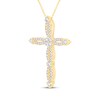 Thumbnail Image 2 of Diamond Cross Necklace 3/4 ct tw 14K Yellow Gold 18"