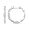 Thumbnail Image 3 of Diamond Twist Hoop Earrings 1/5 ct tw 10K White Gold