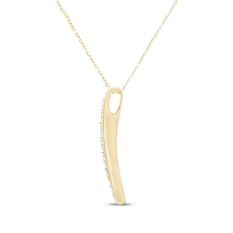 Main Image 3 of KAY Lab-Grown Diamonds Ladder Necklace 1/2 ct tw 14K Yellow Gold