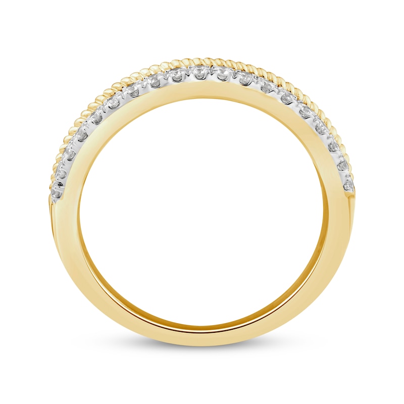 Main Image 3 of Threads of Love Diamond Anniversary Ring 1/2 ct tw 14K Yellow Gold
