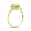 Thumbnail Image 2 of Pear-Shaped Peridot & Diamond Ring 1/10 ct tw 10K Yellow Gold