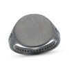 Thumbnail Image 1 of Men's Black Sapphire Matte Circle Ring Gunmetal-Plated Sterling Silver