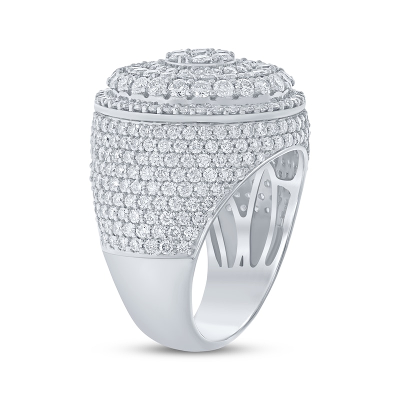 Main Image 2 of Men's KAY Lab-Grown Diamonds Circle Stepped Ring 5-1/4 ct tw 10K White Gold