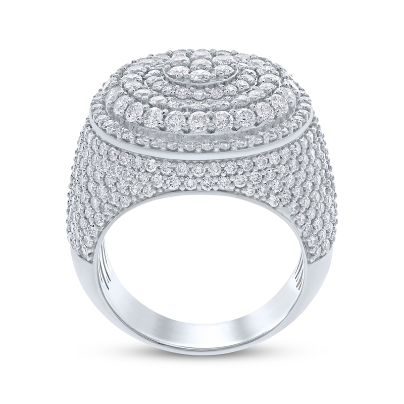 Main Image 3 of Men's KAY Lab-Grown Diamonds Circle Stepped Ring 5-1/4 ct tw 10K White Gold