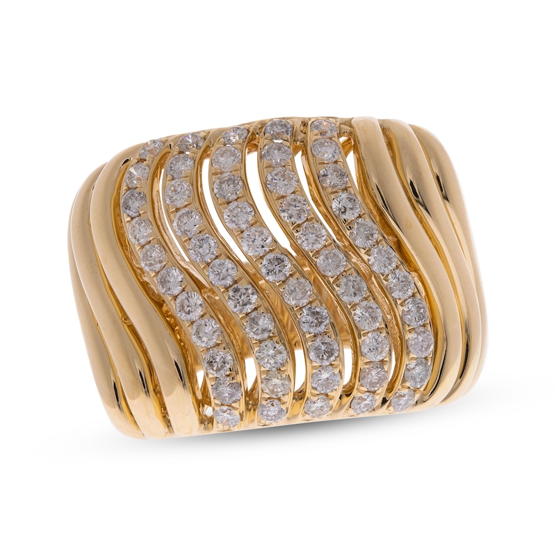 Main Image 1 of Cirari Couture Diamond Waves Ring 1 ct tw 14K Yellow Gold