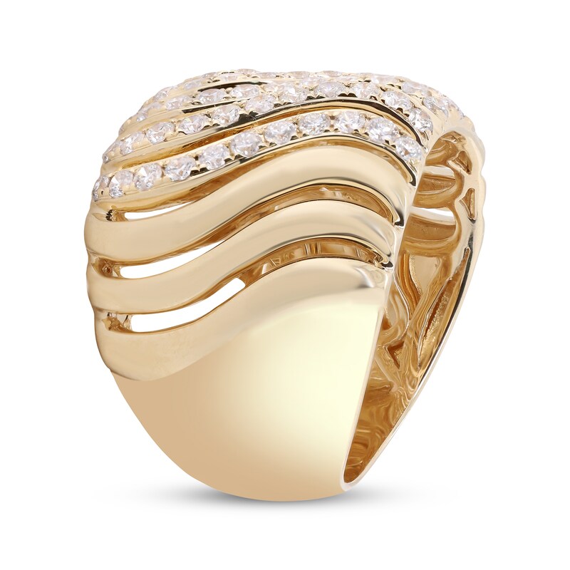 Main Image 2 of Cirari Couture Diamond Waves Ring 1 ct tw 14K Yellow Gold