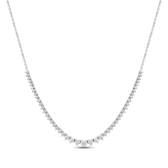 KAY Lab-Grown Diamonds Riviera Necklace 1 ct tw 10K White Gold 17"