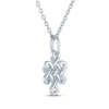 Thumbnail Image 4 of Eternal Knot Necklace with Diamonds Sterling Silver 18"