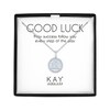 Thumbnail Image 1 of Good Luck Symbol Medallion Necklace with Diamonds Sterling Silver 18"