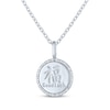 Thumbnail Image 2 of Good Luck Symbol Medallion Necklace with Diamonds Sterling Silver 18"