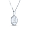 Thumbnail Image 3 of Good Luck Symbol Medallion Necklace with Diamonds Sterling Silver 18"