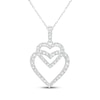 Thumbnail Image 1 of KAY Lab-Grown Diamonds Overlapping Double Heart Necklace 1/2 ct tw 14K White Gold 18"